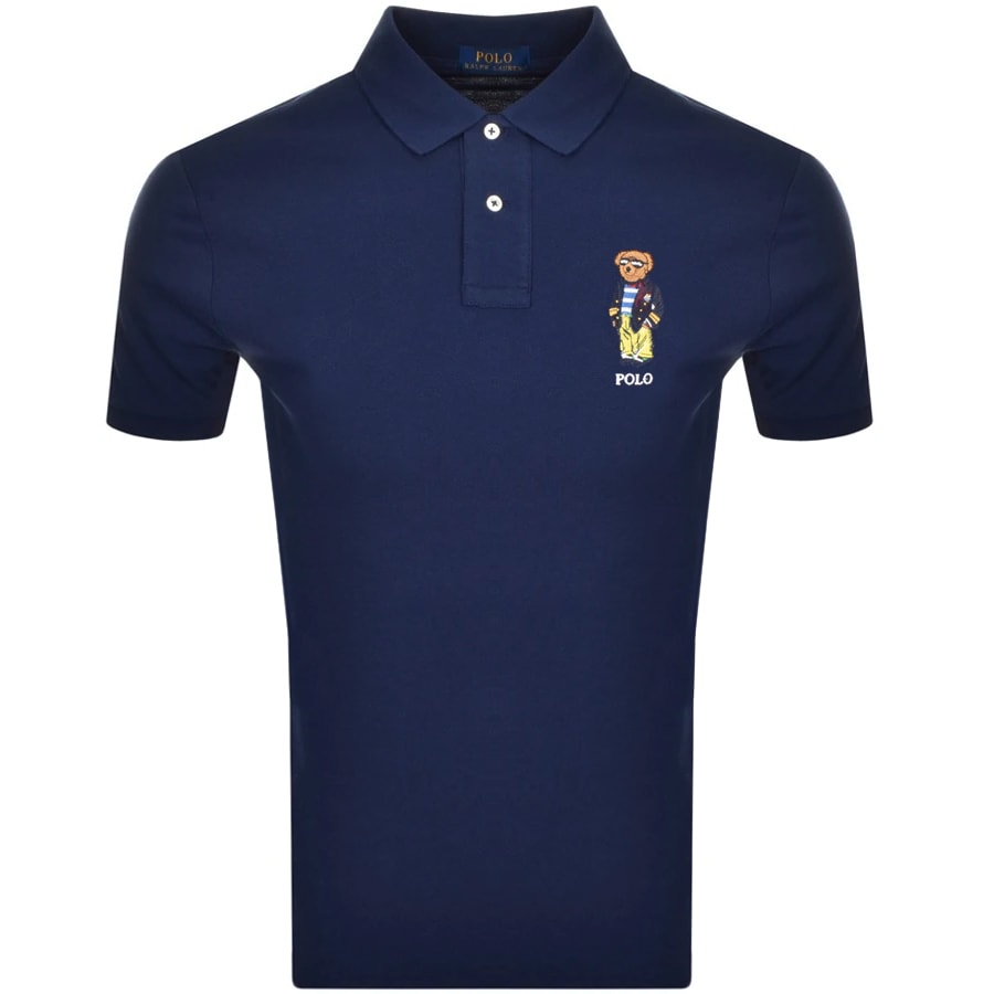 Alternative Image for ProductRalph Lauren Custom Slim Fit Polo T Shirt Navy1